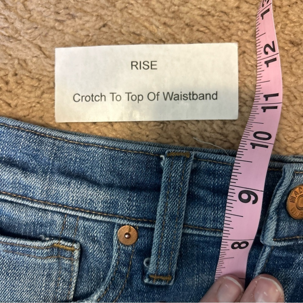 Madewell | 9” High Rise Skinny Crop Jeans Raw Hem Women’s Size 27 - Picture 16 of 17